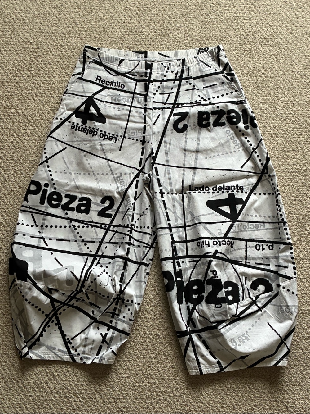 Rundholz Black Label Graphic Print Black & White Baloon Pants